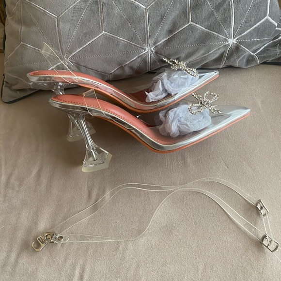 Slinback strap Transparent PVC upper with Crystal embellished Size 7.5/38 - Picture 7 of 11